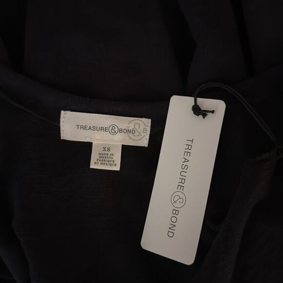 Treasure & Bond Cinched Front Knit Tank - Black Size XS - Picture 6 of 6